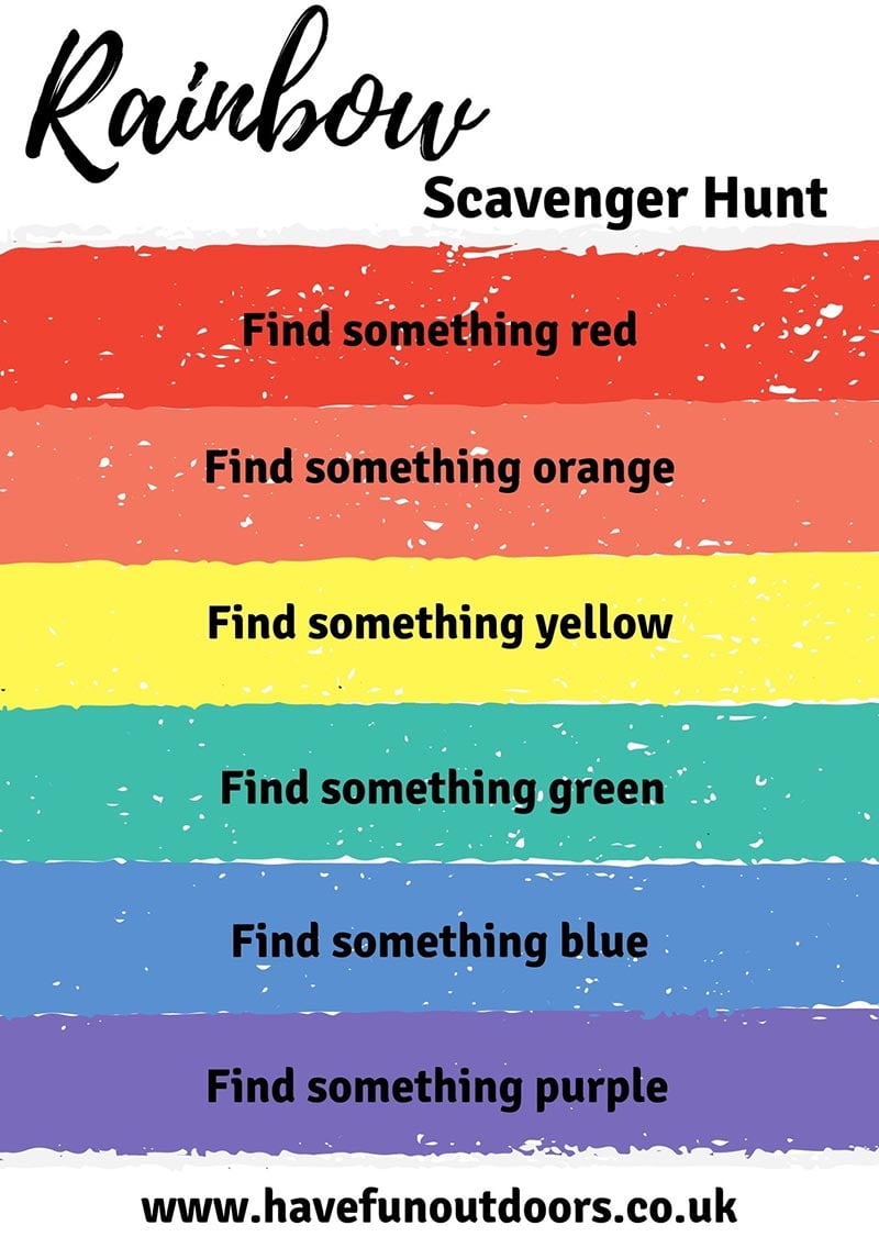 Rainbow Scavenger Hunt