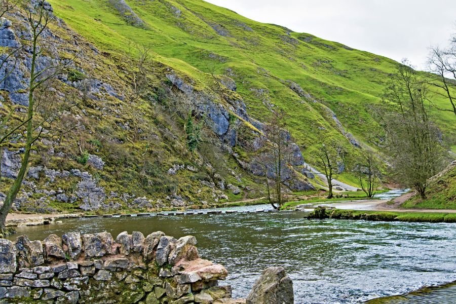 Dovedale stepping stones. Dovedale stepping stones.