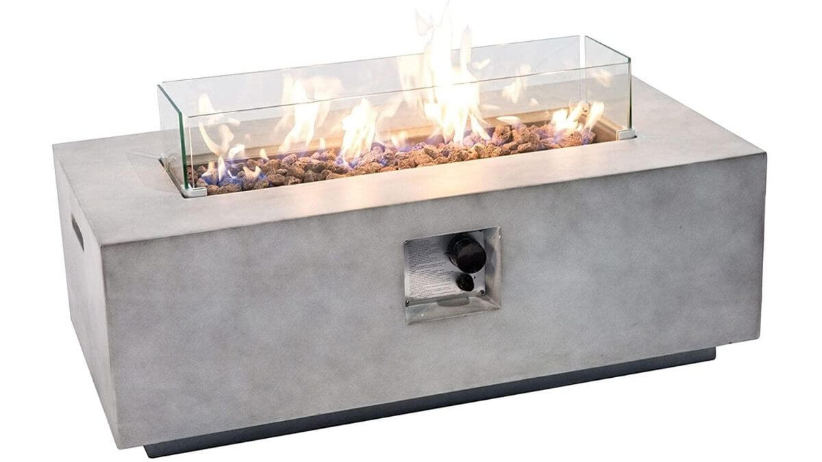 Teamson Peaktop Gas Fire Pit Table