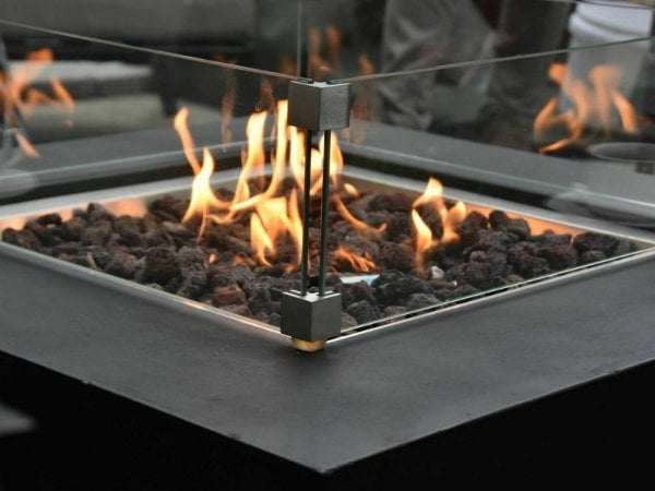 Aurora Black Fire Pit Table