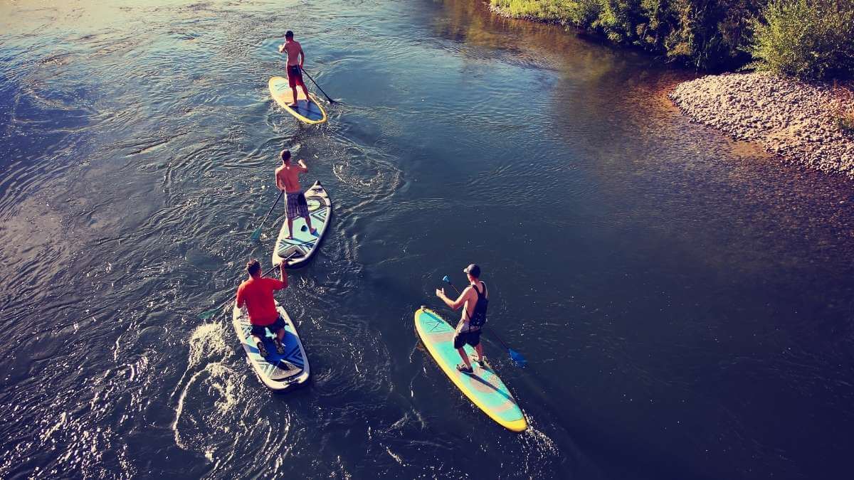 Paddle Boarding in a group has many benefits